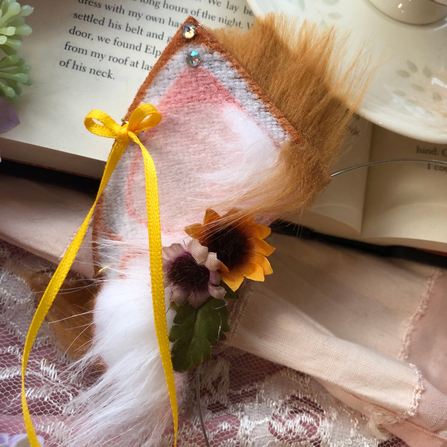 Ginger Sunflower Petite Kitten Ears ✨🌿