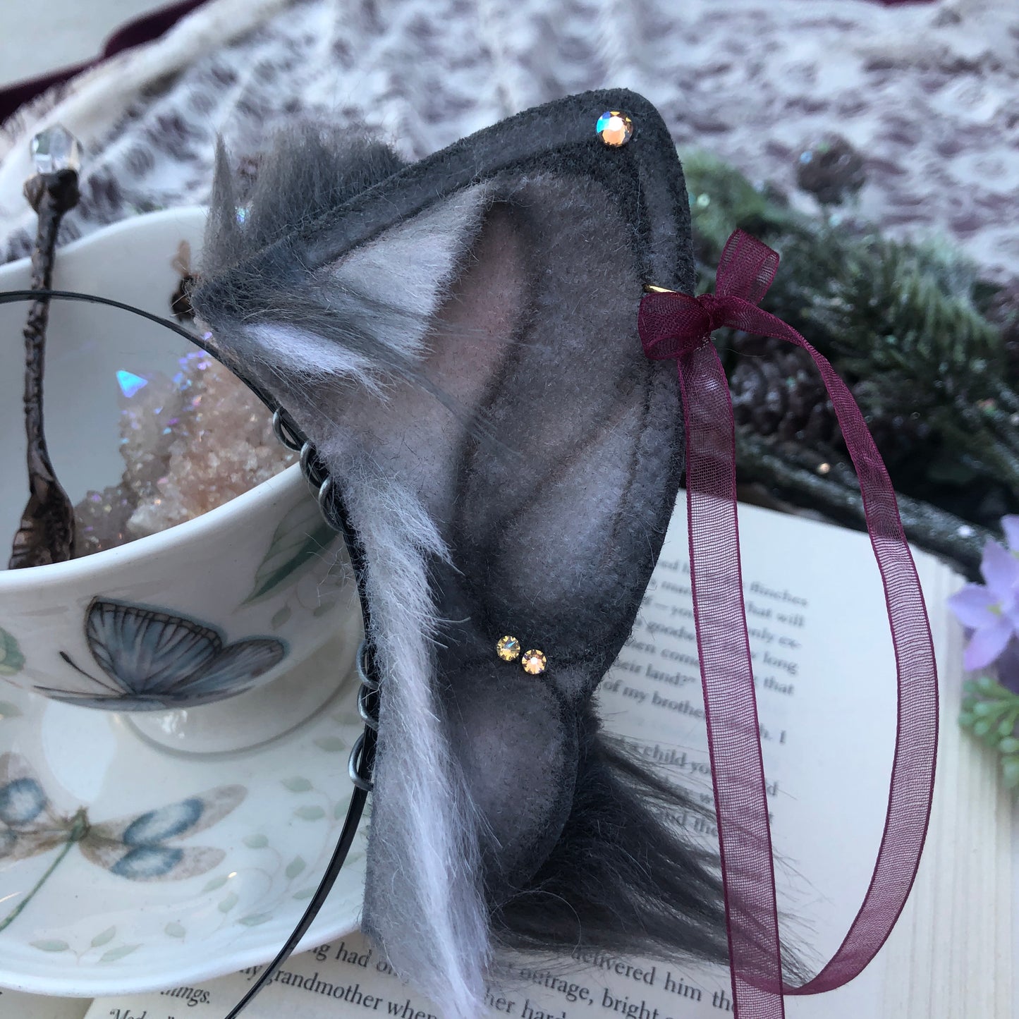 “After Dark” Russian Blue Kitten Ears ✨🍃