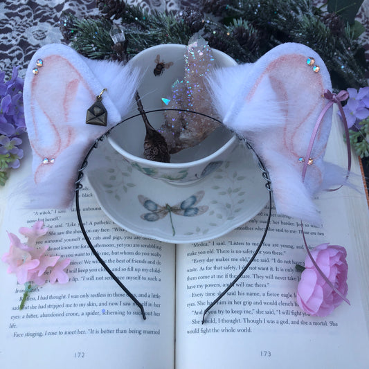 “Marjorie” Pure White Frenchie Pup Ears ✨🍃