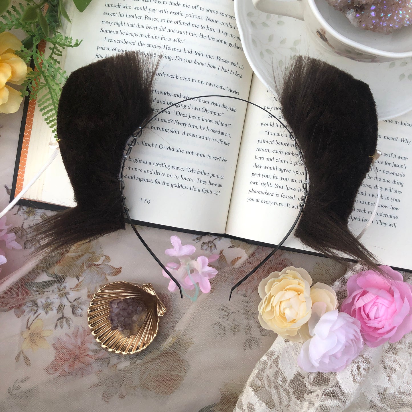 “Tolerate It” Freckled Baby Foxkit Ears (Chocolate Brown)✨🍃