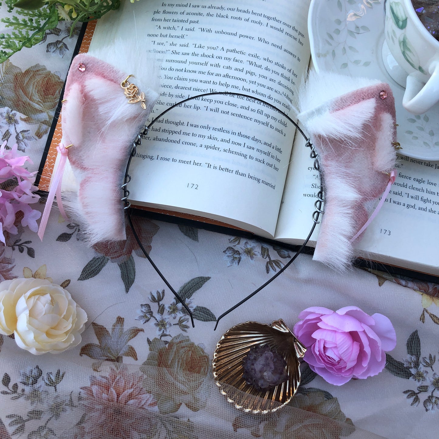 “Juliet” Baby Foxkit Ears (White)✨🍃