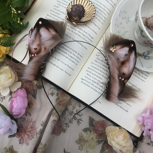 “Dorothea” Freckled Baby Foxkit Ears (Tawny Brown) ✨🍃