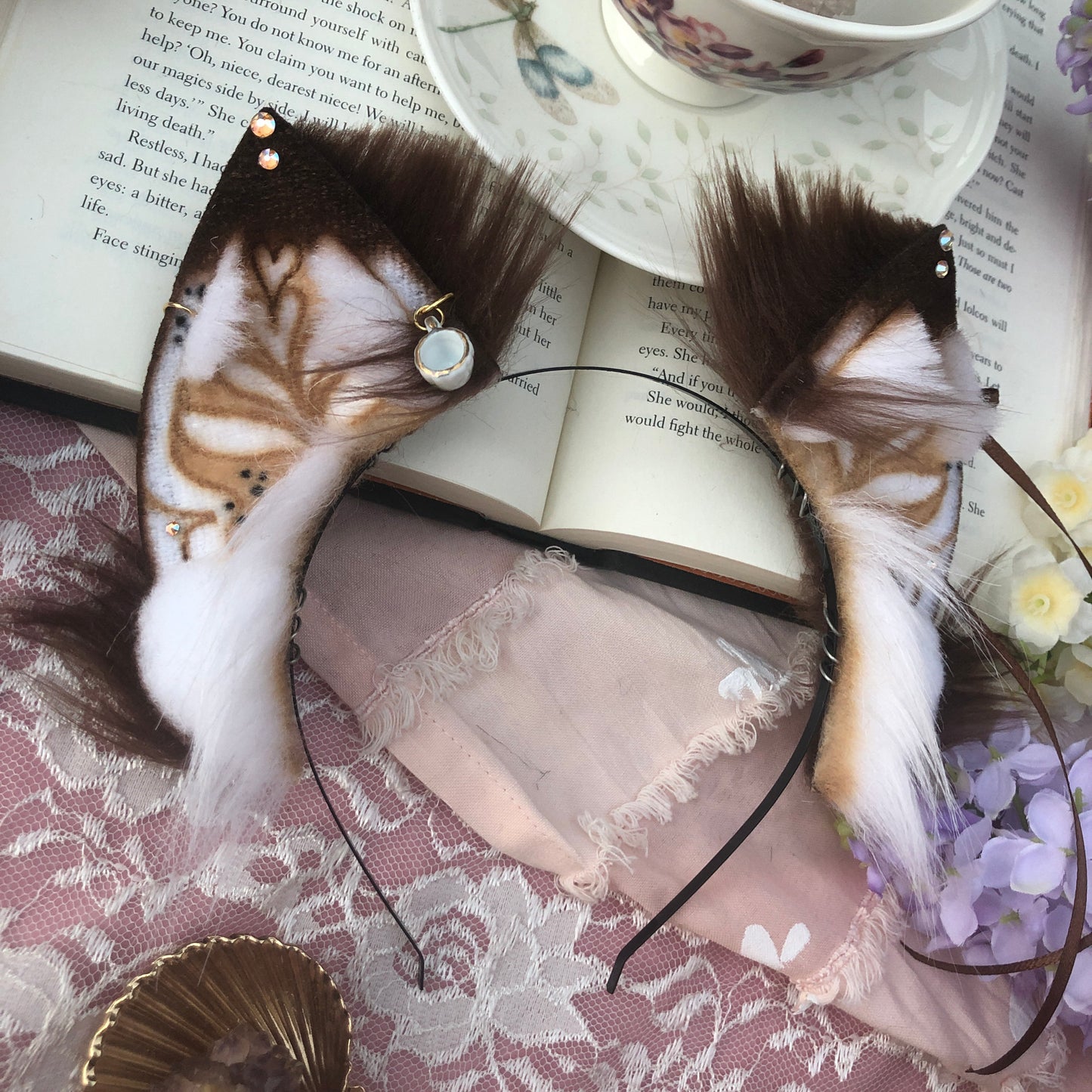 “Café Mocha” Fox Kit Ears ✨🌿