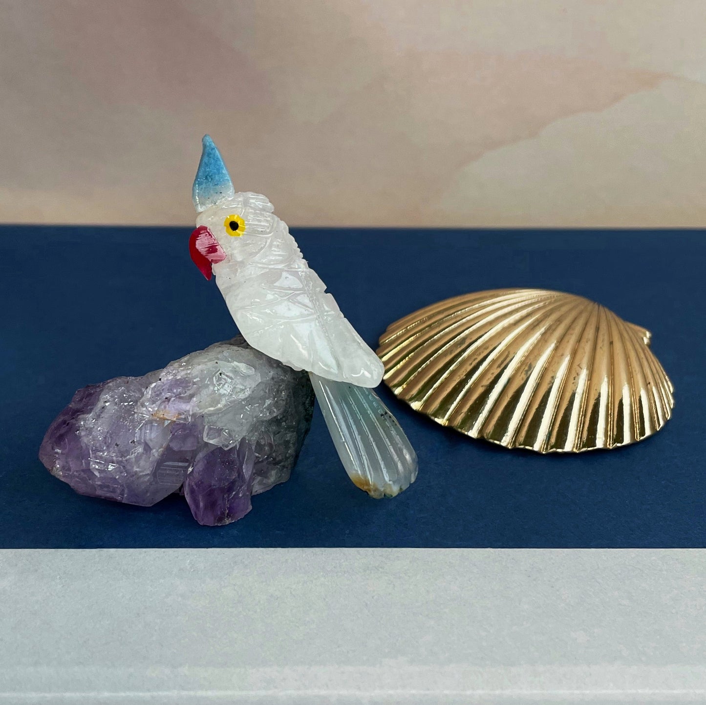 Rose Quartz Tropical Bird