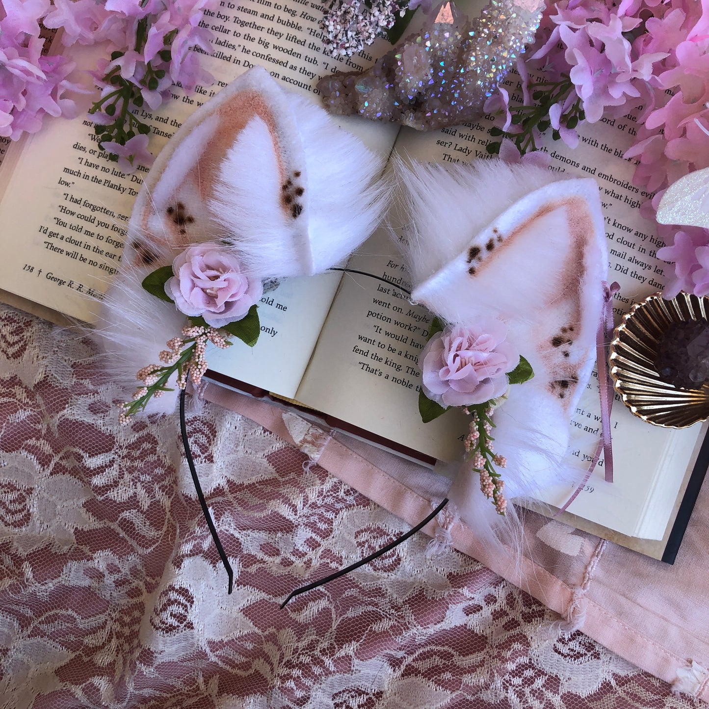 ‘Enchanted Forest’ Fox Ears (White)✨🌿