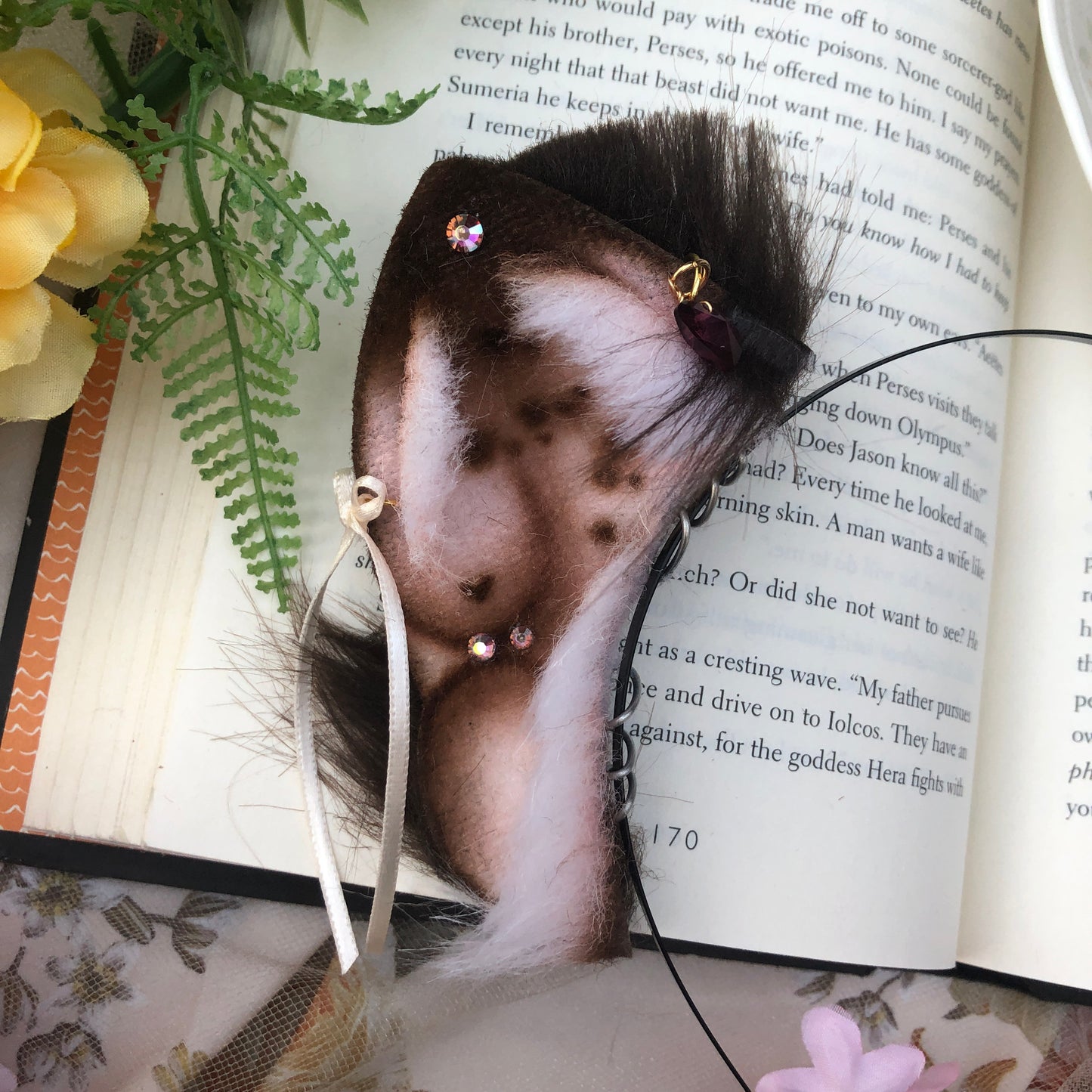 “Tolerate It” Freckled Baby Foxkit Ears (Chocolate Brown)✨🍃