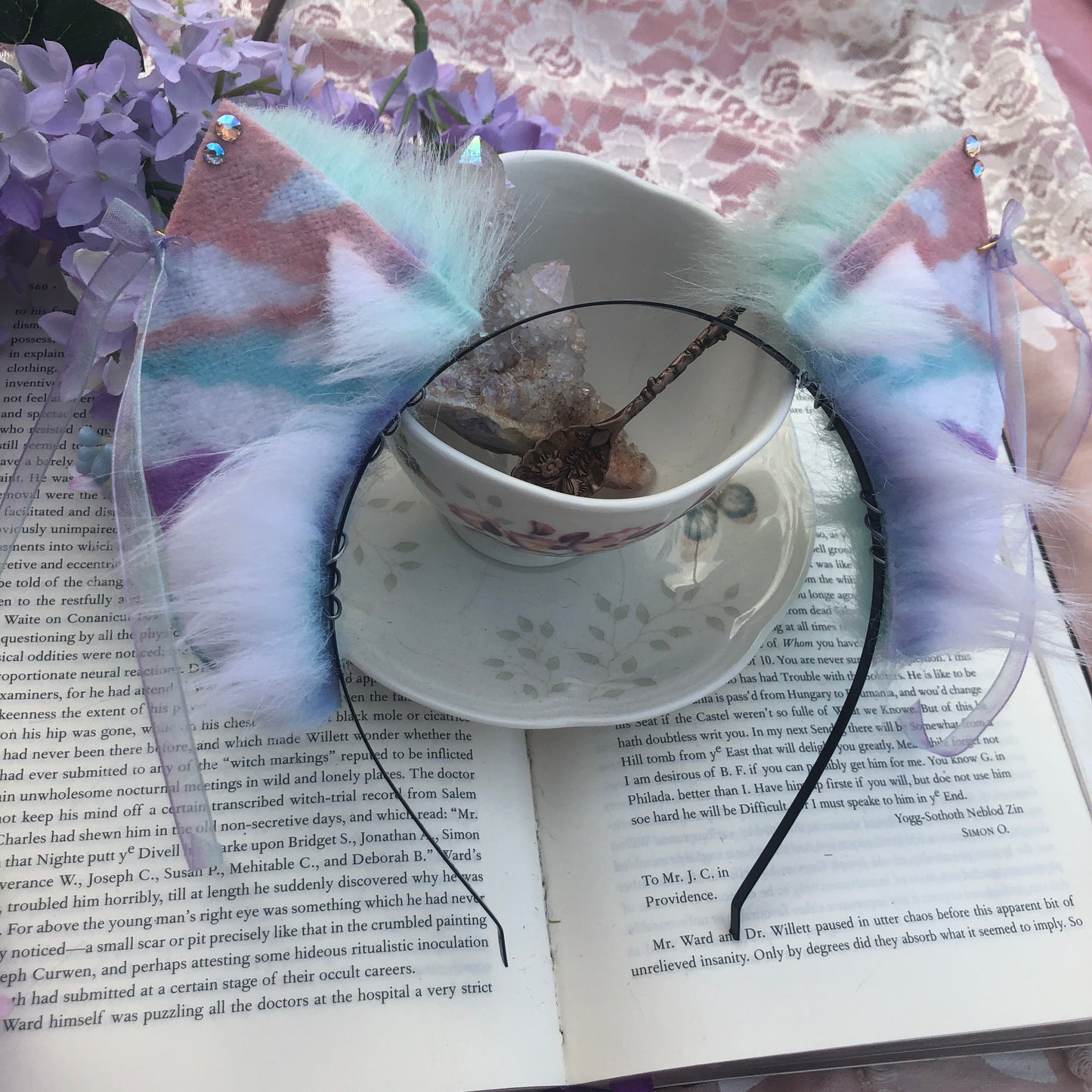 Baby Blue ‘Pastel Skies’ Petite Kitten Ears ✨🌿
