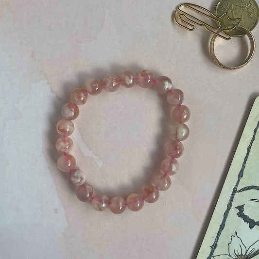 Flower Agate Bracelet