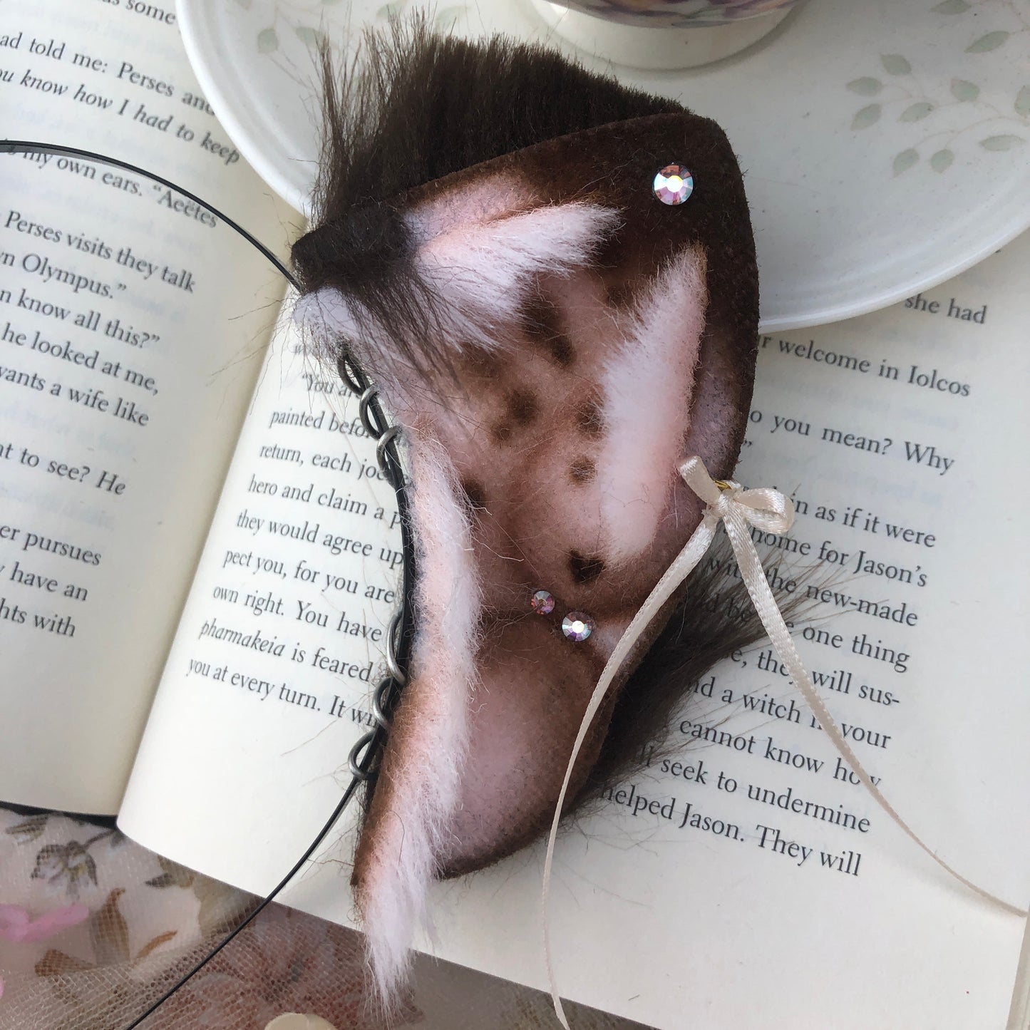“Tolerate It” Freckled Baby Foxkit Ears (Chocolate Brown)✨🍃