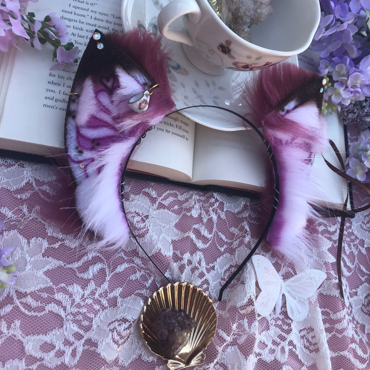 “Raspberry Mocha” Fox Kit Ears for Amy✨🌿