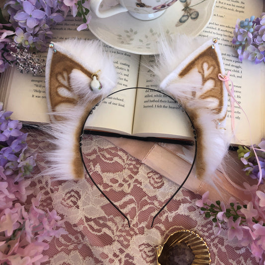 “White Chocolate Mocha” Kitten Ears (FLAWED) ✨🌿